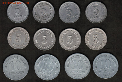 Монеты Германской империи - 12 штук (1911-1921 год) - CCI31122019_00000