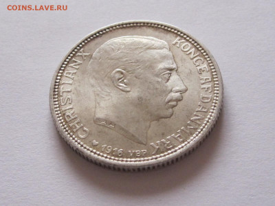 2 кроны 1916 Кристиан Х Дания серебро 11.01 22:15 - IMG_5947.JPG