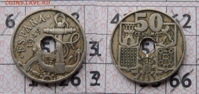 Испания 50 сентимо 1949 внутри ✰ 56 до 15.01 - испания 49