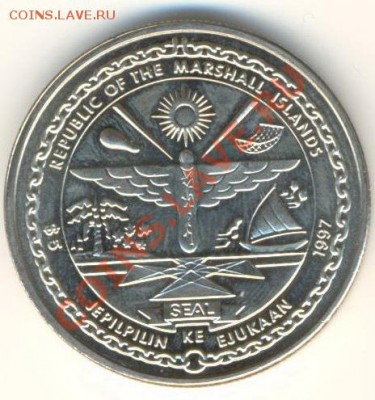 Маршалловы острова, 5 долларов, до 16-08-2011 22-01 мск - Маршалловы 5-1997 Диана 1