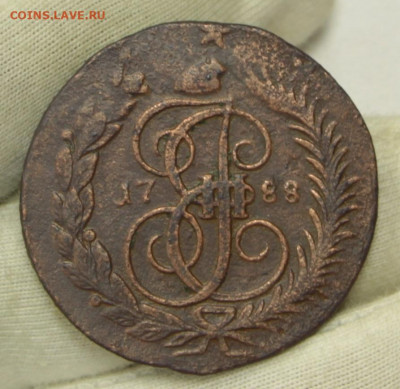 2 копейки 1788 год перечекан из 4 коп- 15.01.20 в 22.00 - 23,11,19 309