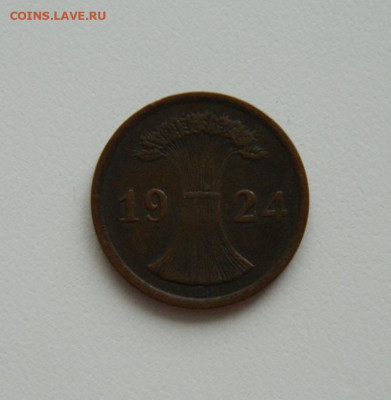 Германия 2 рентенпфеннига 1924 г. "А". до 15.01.20 - DSCN0008.JPG