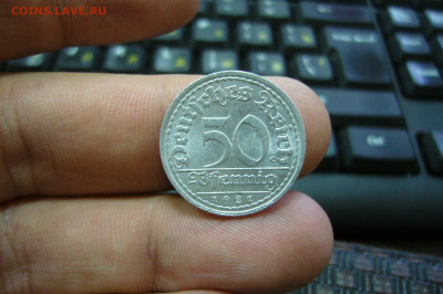 50 пфеннигов 1921 в блеске - 14-01-20 - 23-10 мск - P2200770.JPG