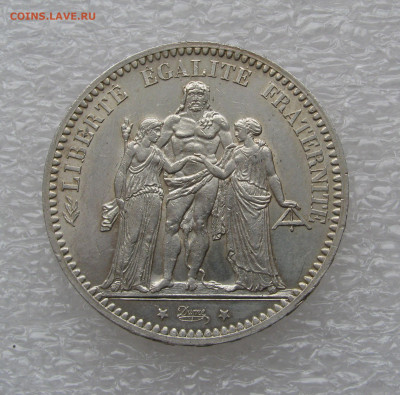 Франция. Третья Республика. 5 ФРАНКОВ 1873 года. - 5фр1873 (3).JPG