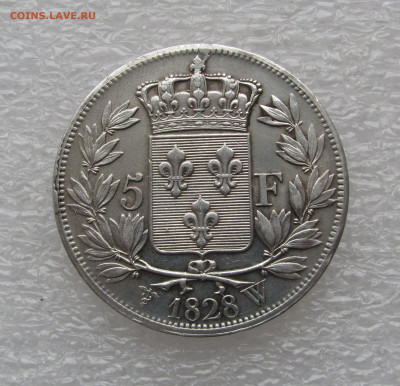 Франция. Карл X. 5 ФРАНКОВ 1828 года. - 5фр1828 (4).JPG