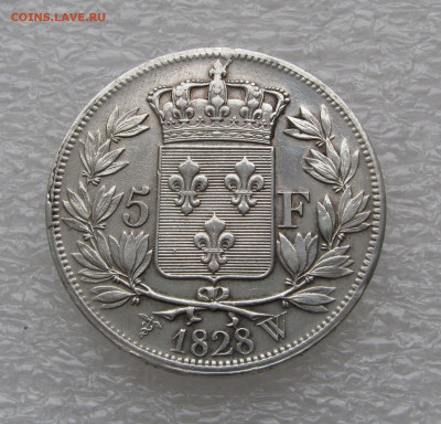 Франция. Карл X. 5 ФРАНКОВ 1828 года. - 5фр1828 (3).JPG