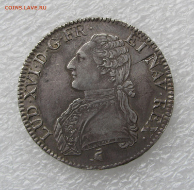 Франция. Король Людовик XVI. 1 ЭКЮ 1791 года. - 1экю1791.JPG