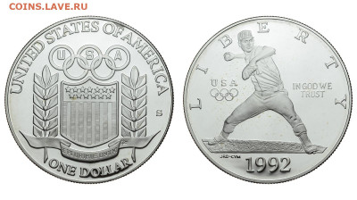 США. 1 доллар 1992 г. Proof. Бейсбол. До 15.01.20. - DSH_6095.JPG