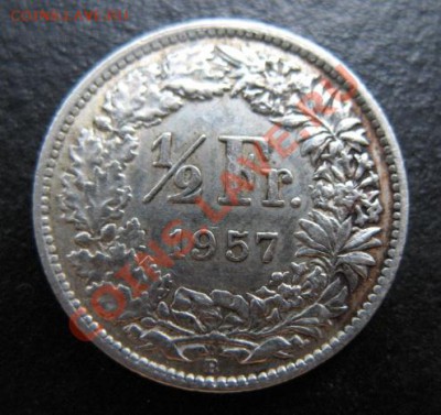 2 фр, серебро, до 16.08 в 21-00 мск - 1957 пол
