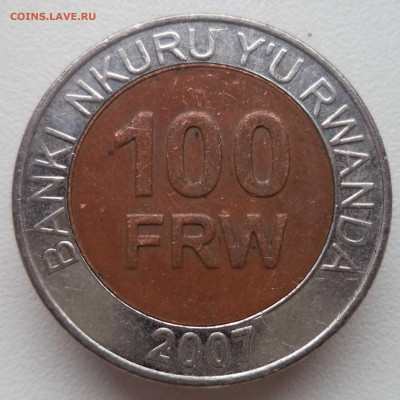 100 франков 2007 г. Руанда до 13.01.20 в 22:00 МСК - 1578881205023