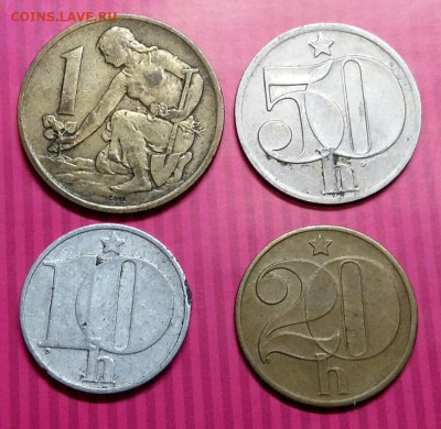 10,20,50,1 крона 1970-82. Чехословакия До 17.01.20 в 22.15 - 2020-01-12 00.07.01