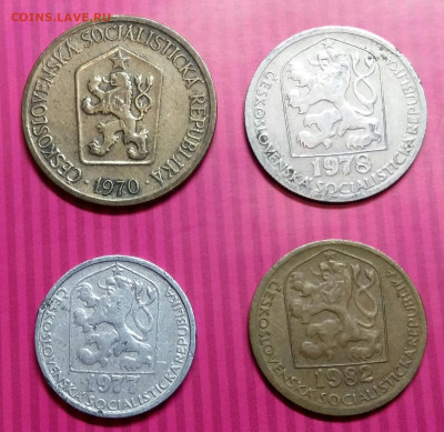 10,20,50,1 крона 1970-82. Чехословакия До 17.01.20 в 22.15 - 2020-01-12 00.06.23