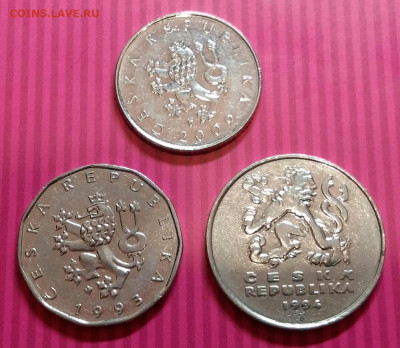 1, 2, 5 кроны 1993-09. Чешская республика. 17.01.20 в 22.15 - 2020-01-12 00.04.56