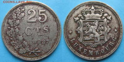 Люксембург 25 сентим 1927  до 20-01-20 в 22:00 - Люксембург 25 сентим 1927    5446