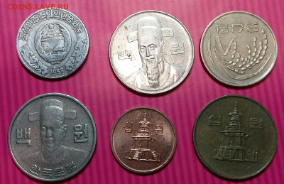 10,10,10,50,100,100 вон 1959-08. Корея.  До 17.01.20 в 22.15 - 2020-01-11 23.57.26