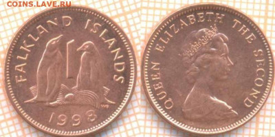 Фолкленды 1 пенни 1998 г., до 21.01.2020 г. 22.00 по Москве - Фолкленды 1 пенни 1998  8649