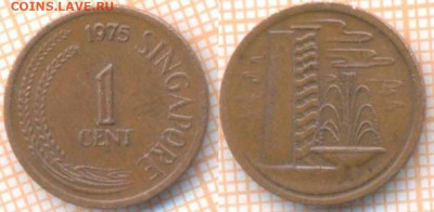 Сингапур 1 цент 1975 г. , до 21.01.2020 г. 22.00 по Москве - Сингапур 1 цент 1975 8657