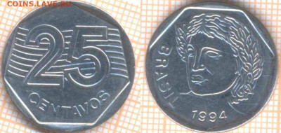 Бразилия 25 сентаво 1994 г., до 21.01.2020 г. 22.00 по Москв - Бразилия 25 сентаво 1994 8660