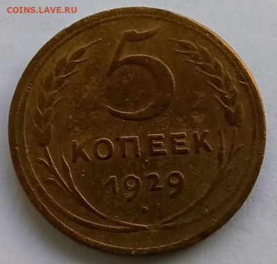 5 коп. 1929 г. до 21.01.20 22:00 мск - 5 коп. - 1