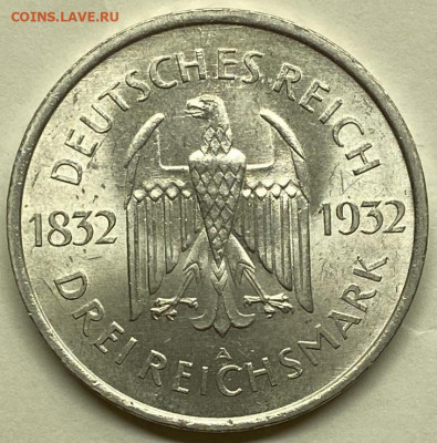 3 марки, 1932 год. Гёте - 41E98C96-2AF1-4F92-B082-ECE5BE034EEA