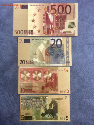 Сувенирные евро под золото 5,10,20,500. До 22:00 21.01.20 - C2944F67-8455-456E-A1A3-7C0F6077AF99