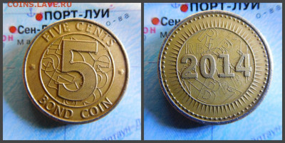 Зимбабве 5 центов, 2014 - 13
