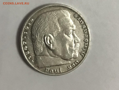 5 рейхсмарок 1937 год до 19.01 - CB07AE90-AAF9-4FF0-8C4E-4E5E85E021A6
