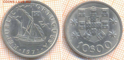 Португалия 10 эскудо 1971 г. , до 22.01.2020 г. 22.00 по Мос - Португалия 10 эскудо 1971 8685