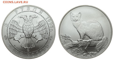 РФ. 3 рубля 1995 г. Соболь. До 22.01.20. - DSH_6128.JPG