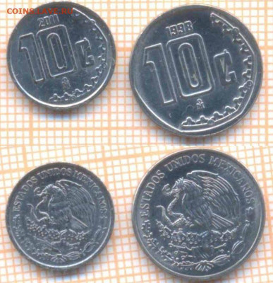 Мексика 10 сентаво 1998,2011 г., до 23.01.2020 г. 22.00 по М - Мексика 10 сентаво 1998 2011 8718