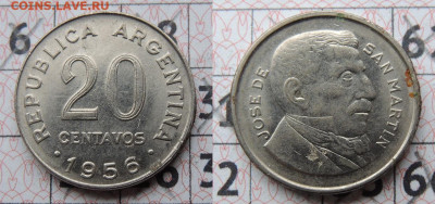 Аргентина 20 сентаво 1956 до 24.01 - Аргентина 20с