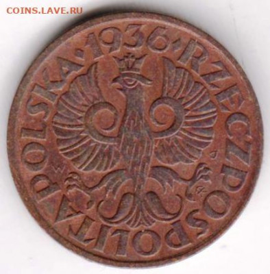 Польша 2 гроша 1936 г. до 24.00 25.01.20 г. - 019
