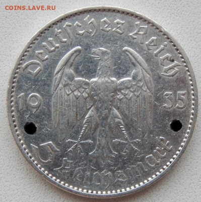 5 рейхсмарок 1935 Кирха до 21.01.20 - DSCN3243.JPG