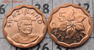 Свазиленд 5 центов 2011 №2 до 25.01 - свази 2.JPG