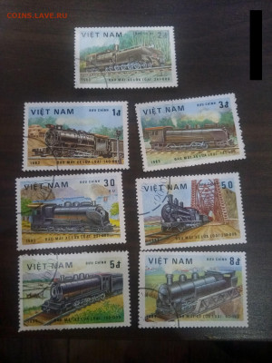 Марки Вьетнам.Железная дорога. Поезда 1983г. до 23.01в22.00 - P00115-204541