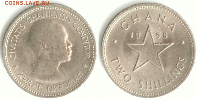 Гана - Гана 2 шиллинга 1958 KM-6