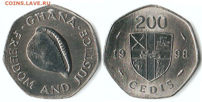 Гана - Гана 200 седи 1998 KM-35 MS60-3 MS63-4 MS65-5