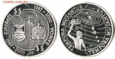 Кирибати - Кирибати 5 долларов ND-1997 KM-24 PF65-25 Самоа 5 тала ND-1997 KM-117 PF65-27 2278