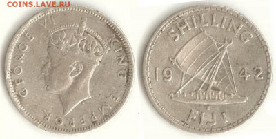 Фиджи - Фиджи 1 шиллинг 1942 S KM-12a