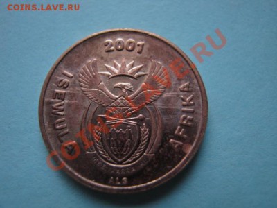 Южная Африка 1 цент 2001 Герб с птицей  до 16.08 в 21.00 М - IMG_0028