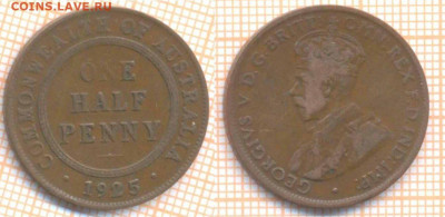 Австралия полпенни 1925 г., до 27.01.2020 г. 22.00 по Москве - Австралия полпенни 1925 8776