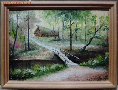 Картина холст масло Через мостик к избушке - DSCN8121