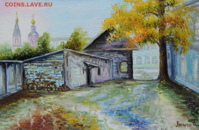 Картина холст масло Старый московский дворик - DSCN8122