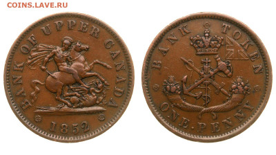 Банковские токены Канады. Описание, типы, разновидности. - 1852