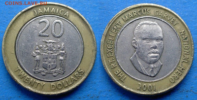Ямайка - 20 долларов 2001 года (БИМ) до 27.01 - Ямайка 20 долларов, 2001
