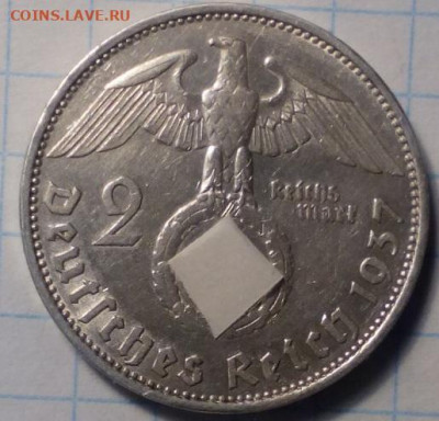 2 рейхсмарки 1937г Германия(серебро) - 22