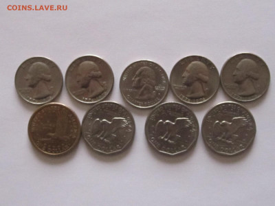 Доллары и квортеры США 9 монет 26.01 22:10 - IMG_6023.JPG