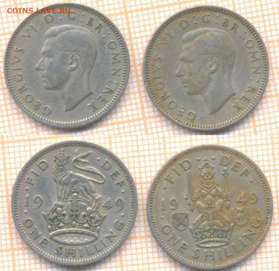 Великобритания шиллинг 1949 г. 2 типа, до 28.01.2020 г. 22.0 - Великобритания шиллинг 1949 8774