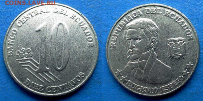 Эквадор - 10 сентаво 2000 года до 29.01 - Эквадор 10 сентаво, 2000