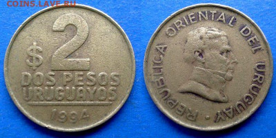 Уругвай - 2 песо 1994 года до 29.01 - Уругвай 2 песо, 1994